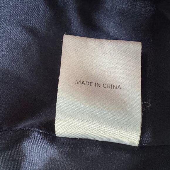 Hutch Tweed Faux-Fur Texture-Rich Wool-Blend Elaina Long Coat Navy Women's Small - Picture 10 of 10